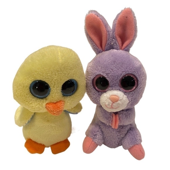 Ty The Basket Beanies Collection Goldie the Chick and Petunia the Bunny 2011 - Picture 1 of 12